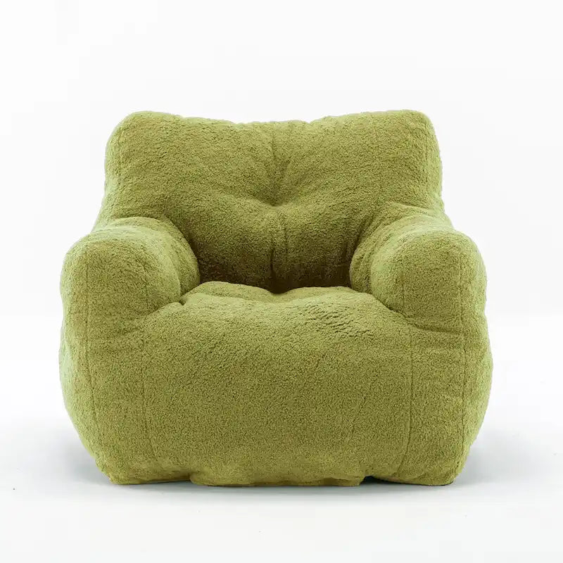Faux Fur Fabric Bean Bag Chair, Floor Sofa For Living Room, Bedroom Lazy Sofa
