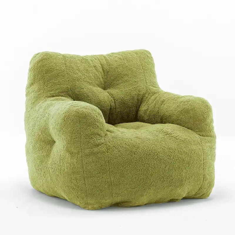 Faux Fur Fabric Bean Bag Chair, Floor Sofa For Living Room, Bedroom Lazy Sofa
