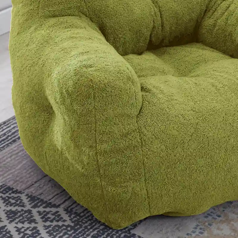 Faux Fur Fabric Bean Bag Chair, Floor Sofa For Living Room, Bedroom Lazy Sofa