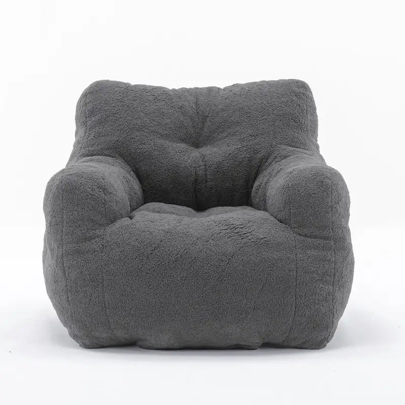 Faux Fur Fabric Bean Bag Chair, Floor Sofa For Living Room, Bedroom Lazy Sofa