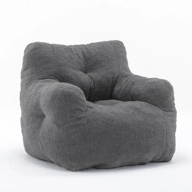Faux Fur Fabric Bean Bag Chair, Floor Sofa For Living Room, Bedroom Lazy Sofa
