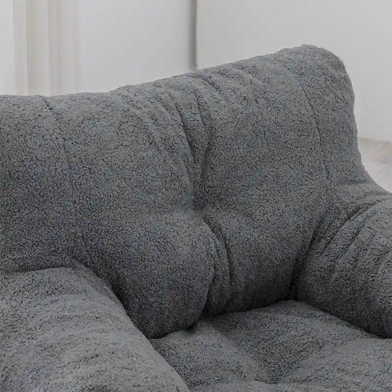 Faux Fur Fabric Bean Bag Chair, Floor Sofa For Living Room, Bedroom Lazy Sofa