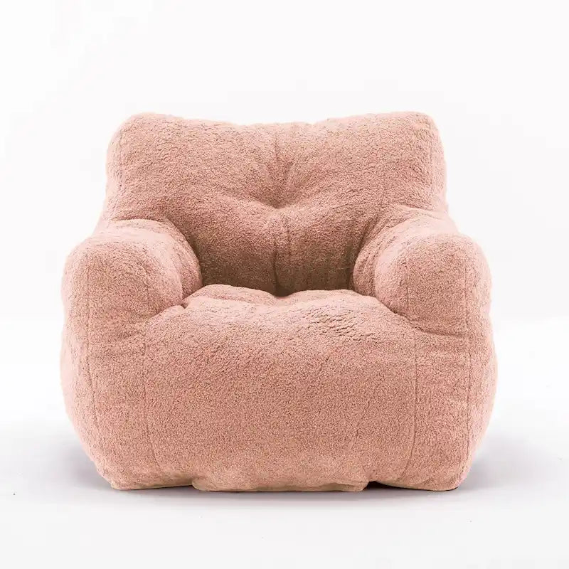 Faux Fur Fabric Bean Bag Chair, Floor Sofa For Living Room, Bedroom Lazy Sofa