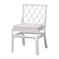 Bohemian White Rattan Dining Chair
