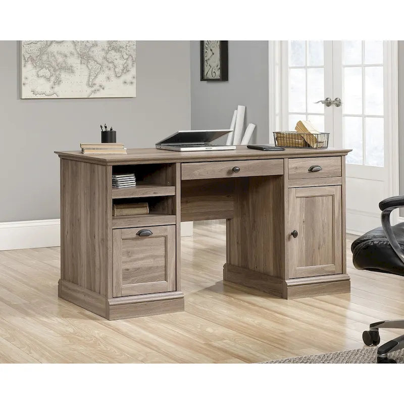 Executive Desk with Spacious Top, Drawers and Adjustable Shelving for Home Office