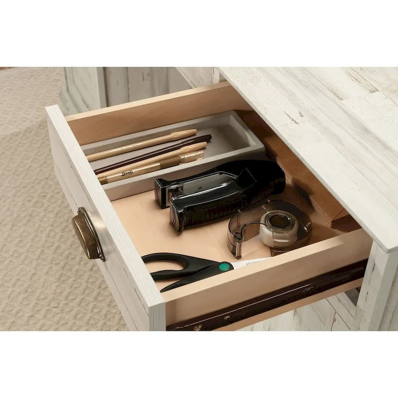 Executive Desk with Spacious Top, Drawers and Adjustable Shelving for Home Office