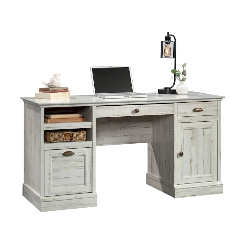Executive Desk with Spacious Top, Drawers and Adjustable Shelving for Home Office