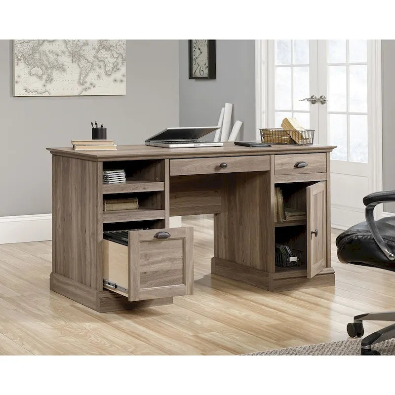Executive Desk with Spacious Top, Drawers and Adjustable Shelving for Home Office