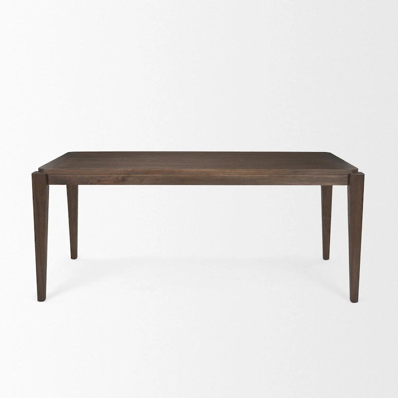 Dark Brown Wood Rectangular 72 Dining Table - 72.0L x 39.0W x 30.0H