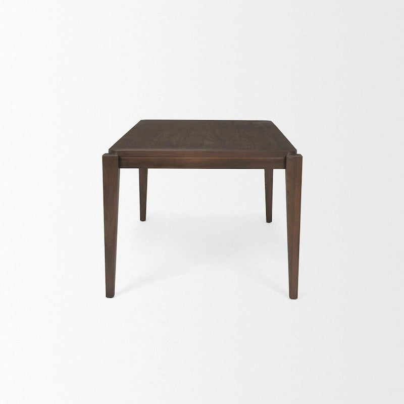Dark Brown Wood Rectangular 72 Dining Table - 72.0L x 39.0W x 30.0H