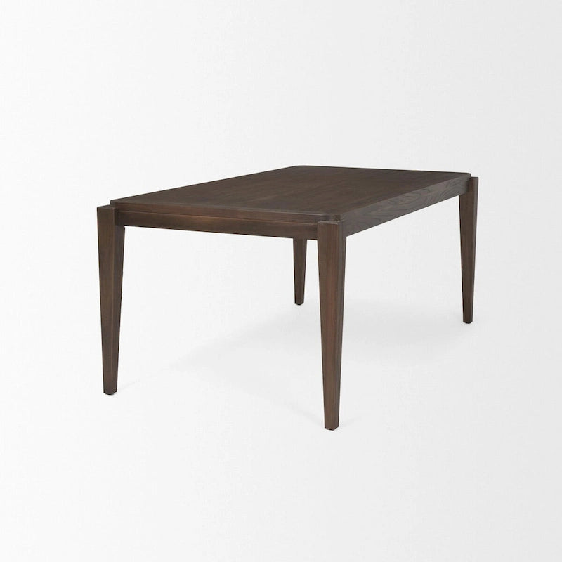 Dark Brown Wood Rectangular 72 Dining Table - 72.0L x 39.0W x 30.0H