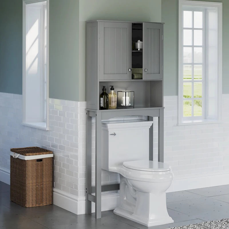 Over the Toilet Bathroom Spacesaver Wall Medicine Storage Cabinet with Adjustable Shelf