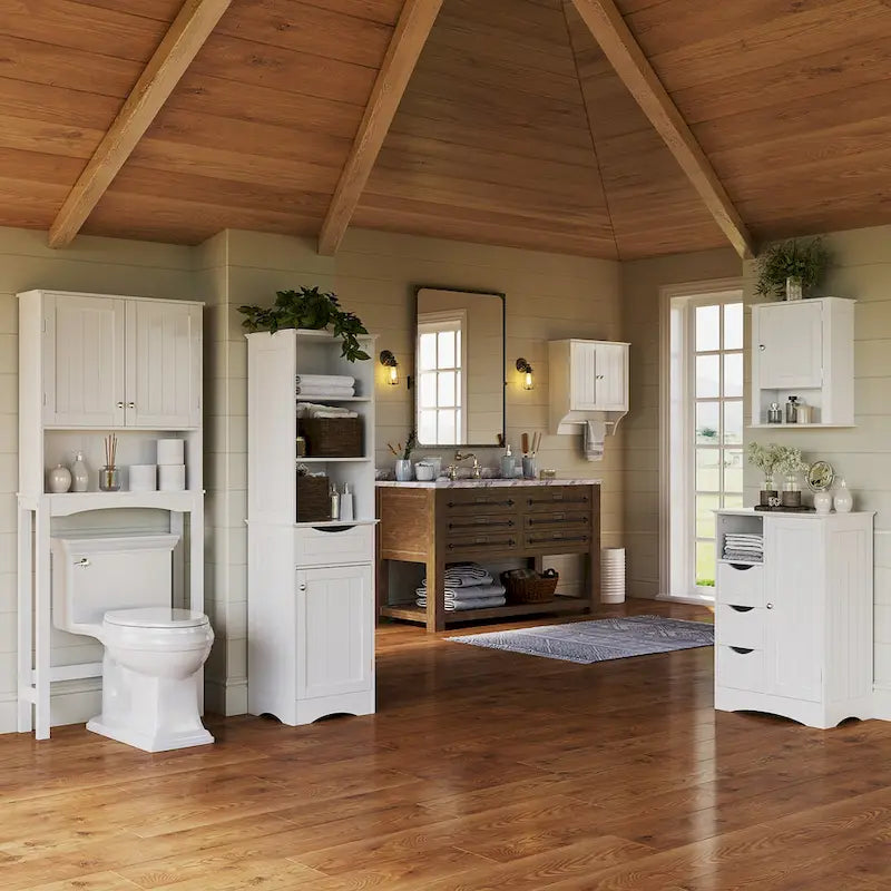 Over the Toilet Bathroom Spacesaver Wall Medicine Storage Cabinet with Adjustable Shelf