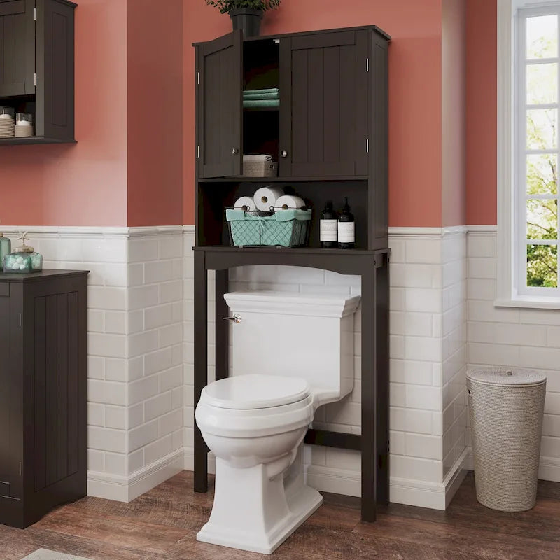 Over the Toilet Bathroom Spacesaver Wall Medicine Storage Cabinet with Adjustable Shelf