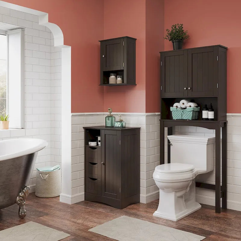 Over the Toilet Bathroom Spacesaver Wall Medicine Storage Cabinet with Adjustable Shelf