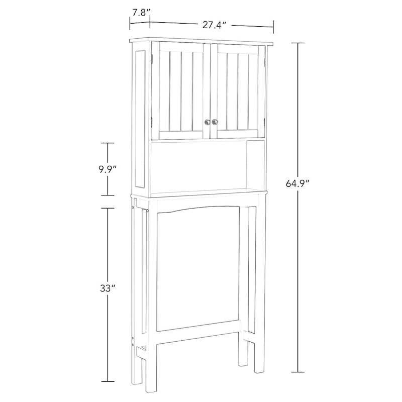 Over the Toilet Bathroom Spacesaver Wall Medicine Storage Cabinet with Adjustable Shelf