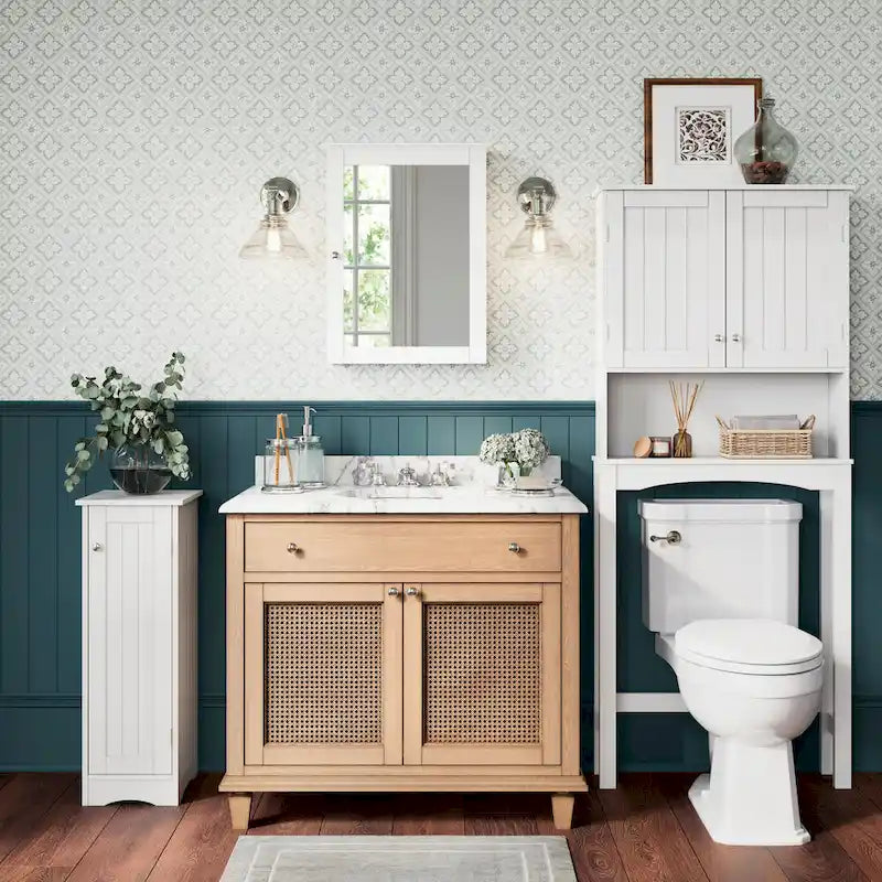 Over the Toilet Bathroom Spacesaver Wall Medicine Storage Cabinet with Adjustable Shelf