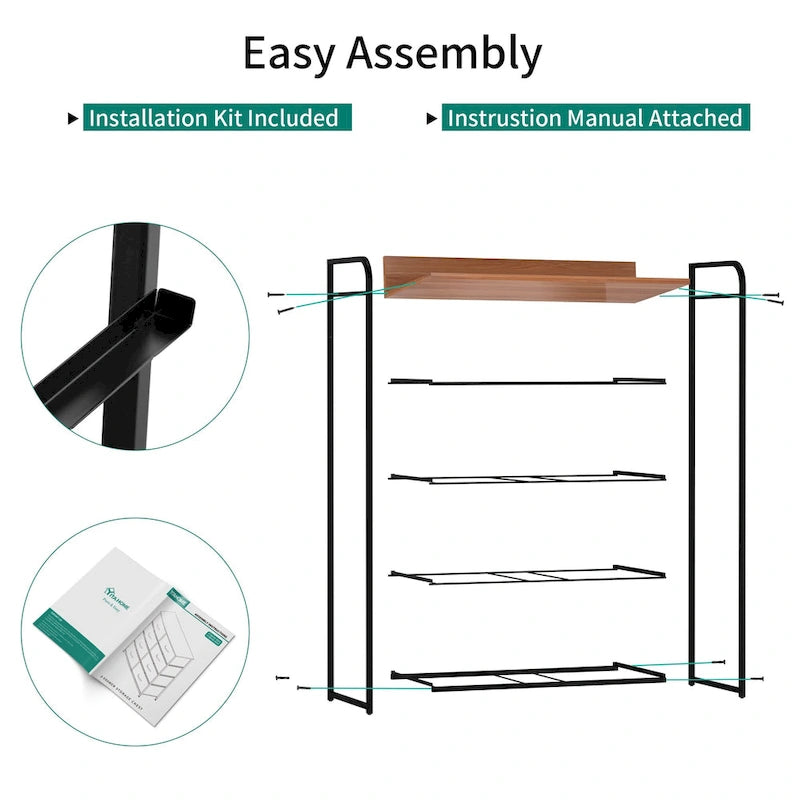 Modern Wide Dresser Storage Tower with 5 Drawers