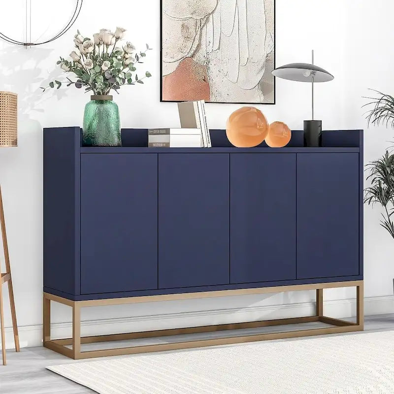 47.2 Modern 4 Door Buffet with Metal Base