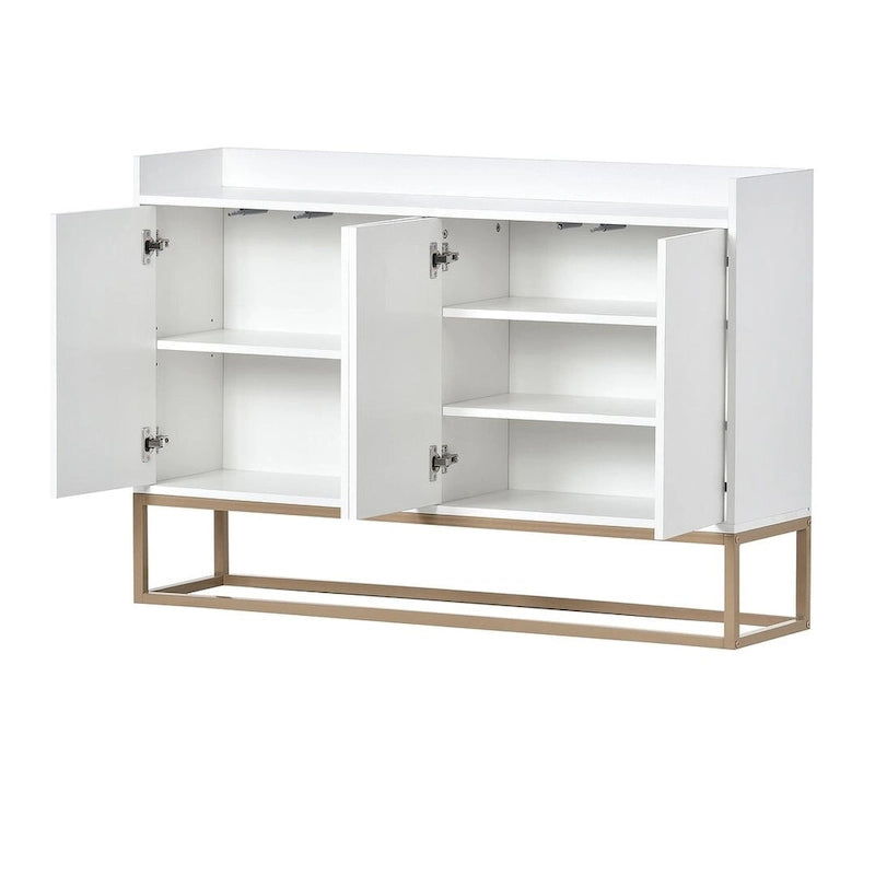 47.2 Modern 4 Door Buffet with Metal Base
