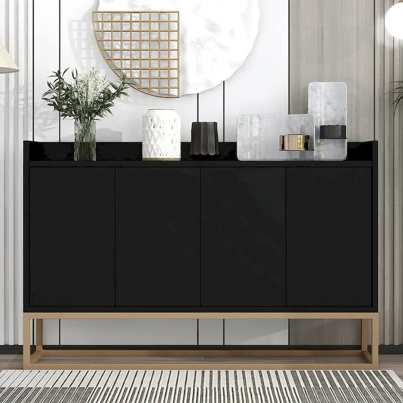 47.2 Modern 4 Door Buffet with Metal Base