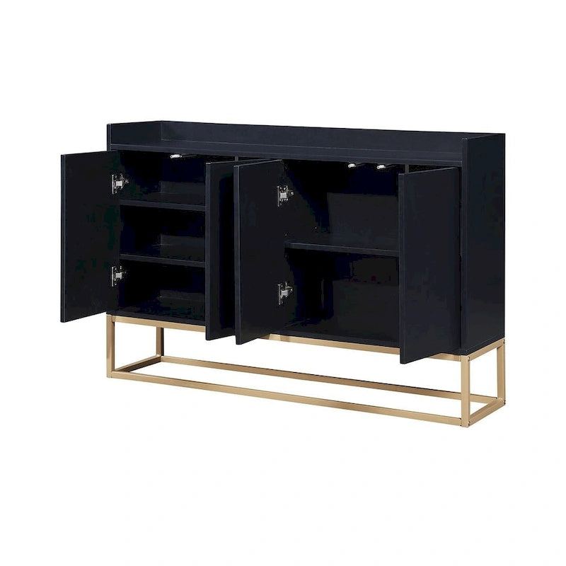 47.2 Modern 4 Door Buffet with Metal Base