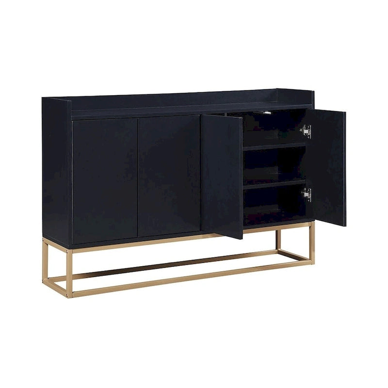 47.2 Modern 4 Door Buffet with Metal Base
