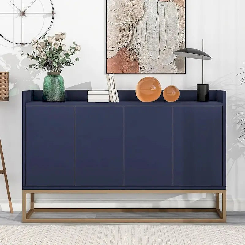 47.2 Modern 4 Door Buffet with Metal Base