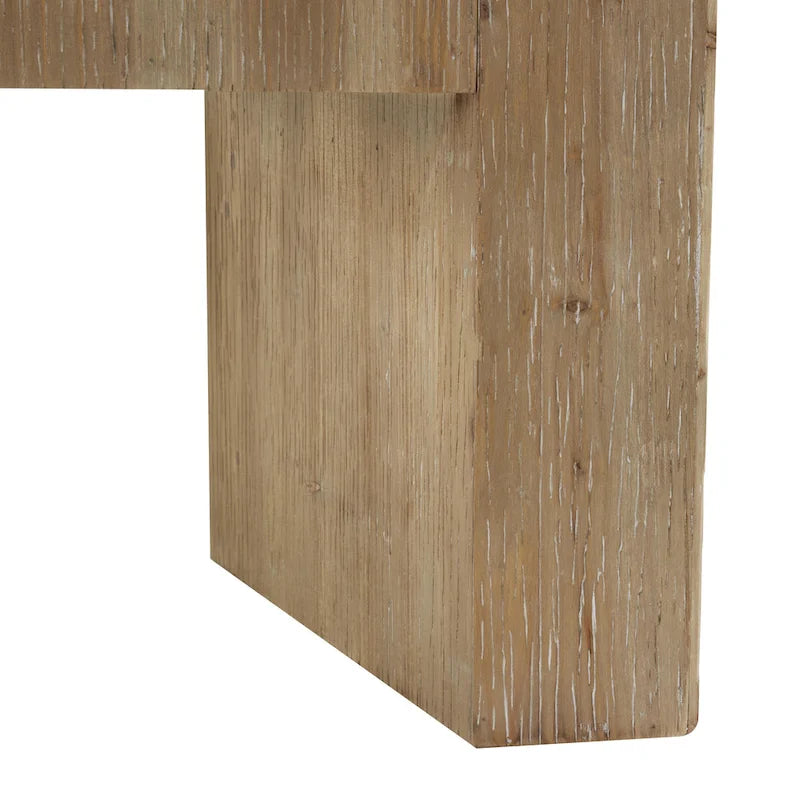 Wood Storage Cabinet 2 Door and 3 Drawer Sideboard with Natural Wood Grains - Brown